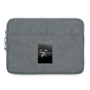 Schwarz-Weiß SUV Kunstdruck - Laptoptasche 15" - Grau meliert - Vorne