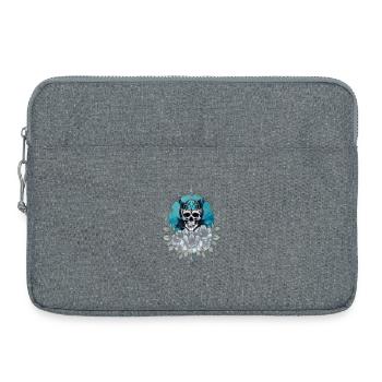 Superbe crâne avec une couronne majestueuse - Sacoche pour ordinateur portable 15 pouces - gris chiné - Devant
