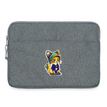 Regenbogen-Kätzchen - Laptoptasche 15" - Grau meliert - Vorne