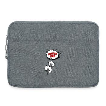 Super dad - Laptop bag 15" - heather grey - Front