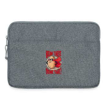 Bean là, c’est fait ! - Sacoche pour ordinateur portable 15 pouces - gris chiné - Devant