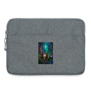 Coven au clair de lune dans la Forêt Enchantée - Sacoche pour ordinateur portable 15 pouces - gris chiné - Devant