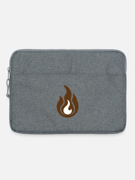 Feuer & Flamme - Laptoptasche 15" - Grau meliert