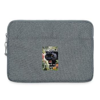Panther in the Jungle Humor Monday Office - Laptop bag 15" - heather grey - Front