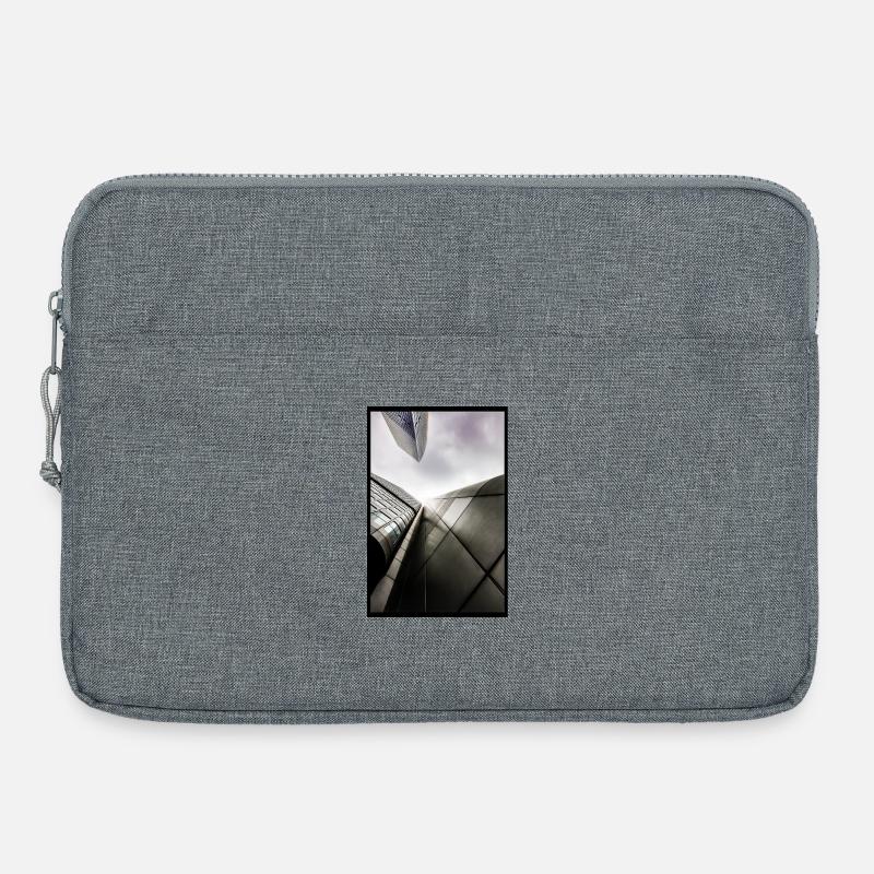 Stahlfassade Blick Von Unten - Laptoptasche 15" - Grau meliert