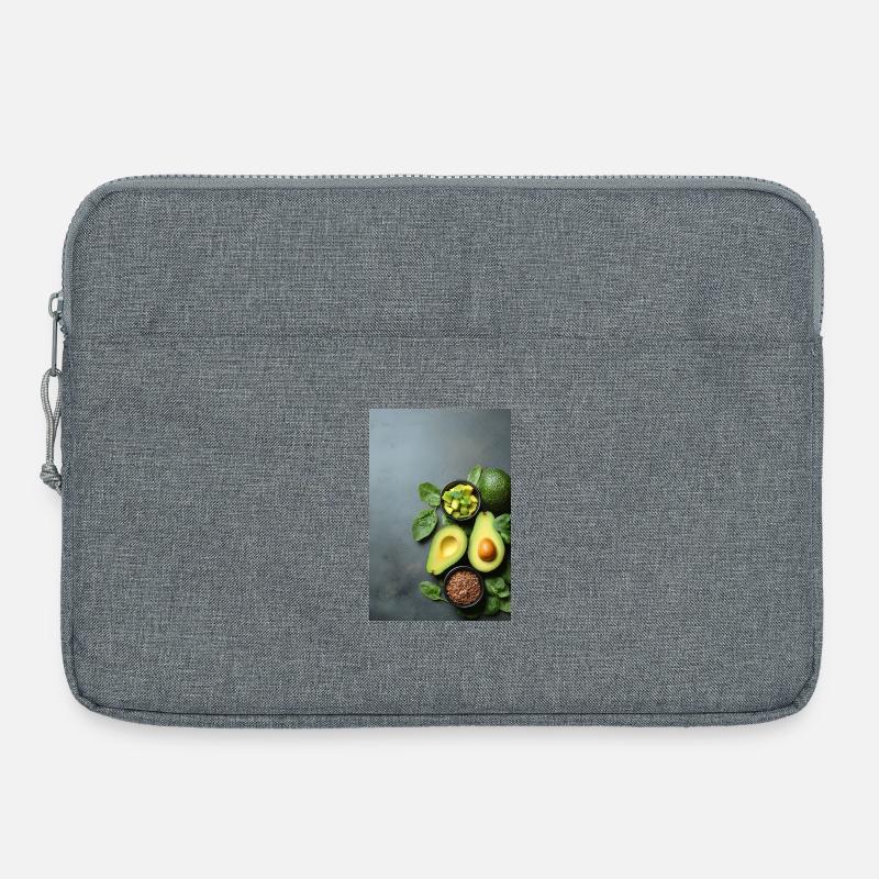 Avocado Spinach Anthracite - Laptop bag 15" - heather grey