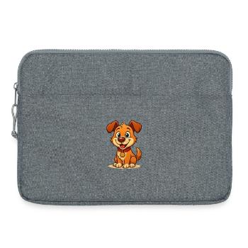 Schnuppern Sie am süßesten Hund der Welt # - Laptoptasche 15" - Grau meliert - Vorne