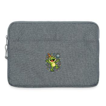Grenouille de fête - Sacoche pour ordinateur portable 15 pouces - gris chiné - Devant