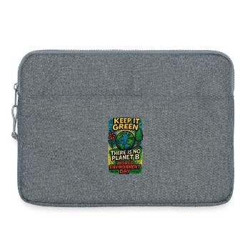 Conception du Jour de la Terre - Sacoche pour ordinateur portable 15 pouces - gris chiné - Devant