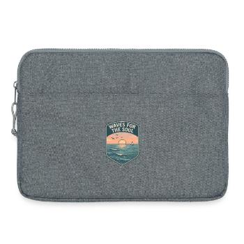 Wellen für die Seele - Laptoptasche 15" - Grau meliert - Vorne