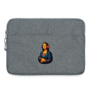 Die Mona Lisa (kaum) abgelenkt - Laptoptasche 15" - Grau meliert - Vorne