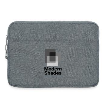 Abstract Gray Square Pattern - Laptop bag 15" - heather grey - Front