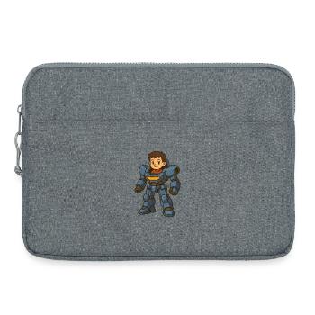 Petit garçon dans un robot gant - Sacoche pour ordinateur portable 15 pouces - gris chiné - Devant