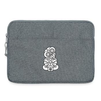 Hei Tiki Nouvelle-Zélande Maori - Sacoche pour ordinateur portable 15 pouces - gris chiné - Devant