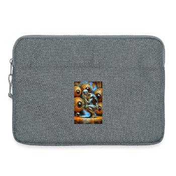 L’œil dans une mer de raies - Sacoche pour ordinateur portable 15 pouces - gris chiné - Devant