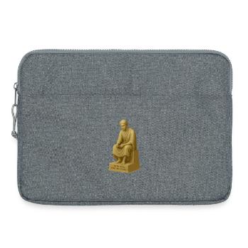 Thoughtful Thinker Sculpture - Laptop bag 15" - heather grey - Front