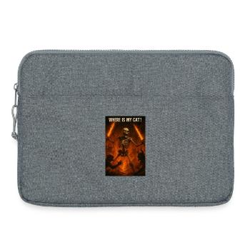 Where is my Cat! - Laptop bag 15" - heather grey - Front