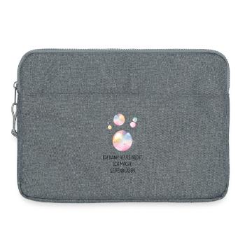 Je ne peux pas aujourd’hui, je fais des bulles de savon - Sacoche pour ordinateur portable 15 pouces - gris chiné - Devant