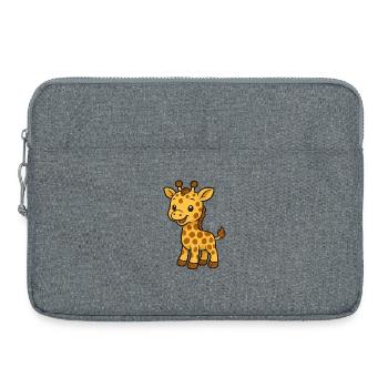 Mignon Girafe Ami Enfants Motif - Sacoche pour ordinateur portable 15 pouces - gris chiné - Devant