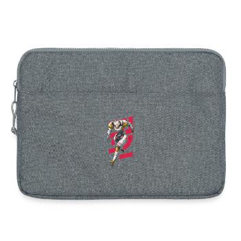 Futuristic Wolf Fighting Robot - Laptop bag 15" - heather grey - Front