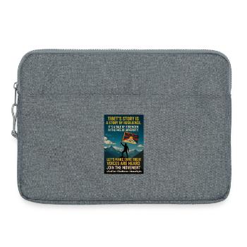 Stories of resilience in Tibet - Laptop bag 15" - heather grey - Front
