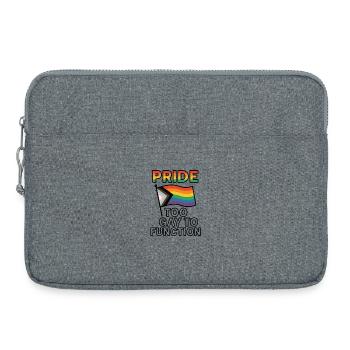 Colorful Pride Flag Design with Humor - Laptop bag 15" - heather grey - Front