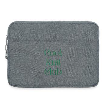 Cool knit club. Cooler Strick Club. - Laptoptasche 15" - Grau meliert - Vorne