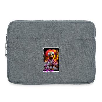 Buntes Vintage Monster Design Puppe - Laptoptasche 15" - Grau meliert - Vorne