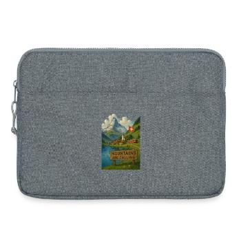 Swiss_alps - Laptop bag 15" - heather grey - Front
