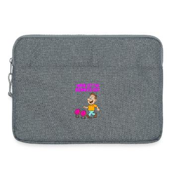 Humorvolles Donut-Ausdrucksdesign - Laptoptasche 15" - Grau meliert - Vorne