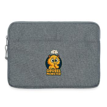 Brooding Monsters – Cute, Thoughtful & Funny - Laptop bag 15" - heather grey - Front