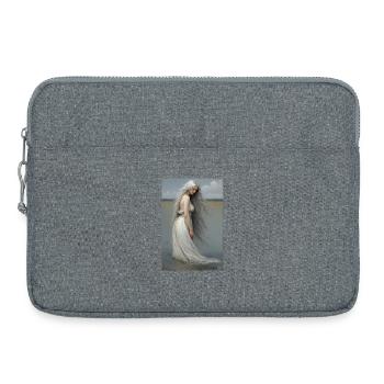 Suspendu entre le ciel et l’eau - huile sur toile - Sacoche pour ordinateur portable 15 pouces - gris chiné - Devant
