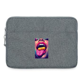 Bitcoin Orangepill big one - Laptop bag 15" - heather grey - Front