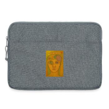 Love and Rest Artistic Portrait - Laptop bag 15" - heather grey - Front