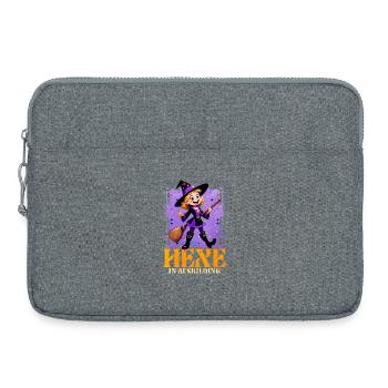Witch in training with magic wand - Laptop bag 15" - heather grey - Front