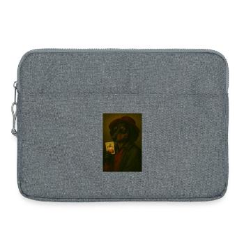 Chien avec carte joker - Sacoche pour ordinateur portable 15 pouces - gris chiné - Devant