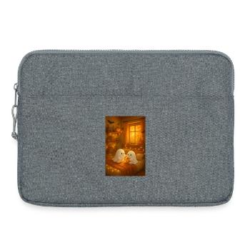 Cozy Ghosts in Halloween Autumn - Laptop bag 15" - heather grey - Front