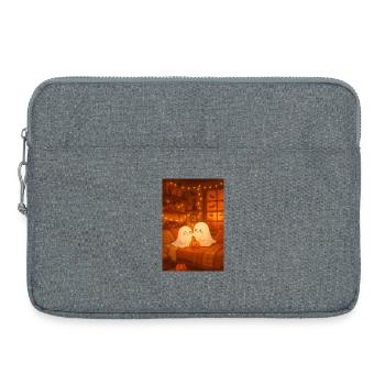 Cute halloween ghosts cozy - Laptop bag 15" - heather grey - Front