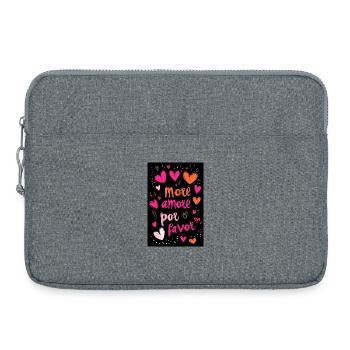 Plus d’Amore, por favor Poster - Sacoche pour ordinateur portable 15 pouces - gris chiné - Devant