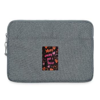 Poster More Amore, Por Favor - Laptop bag 15" - heather grey - Front