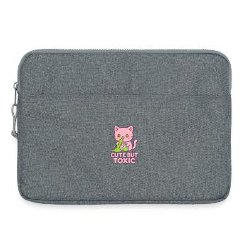 Toxic Kawaii Cat - Laptop bag 15" - heather grey - Front