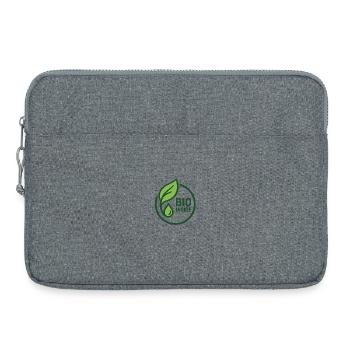 Bio Inside Blätter Logo Shirt - Laptoptasche 15" - Grau meliert - Vorne