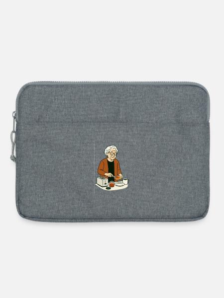 Oma Karin  - Laptoptasche 15" - Grau meliert