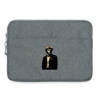 David Michelangelo Noir Rebel Portrait in Leather - Laptop bag 15" - heather grey - Front