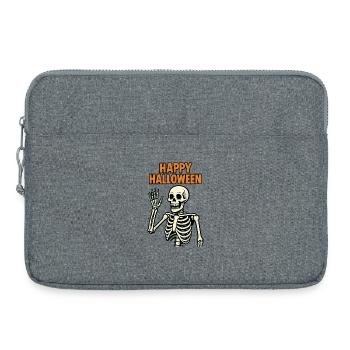 Happy Halloween - Skeleton - Laptop bag 15" - heather grey - Front