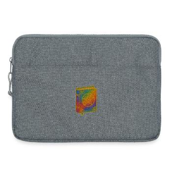 Hexenbuch | Sternenbuch mit Pentagramm - Laptoptasche 15" - Grau meliert - Vorne