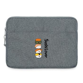 Sushi Lover – Tower of Cuteness - Laptop bag 15" - heather grey - Front