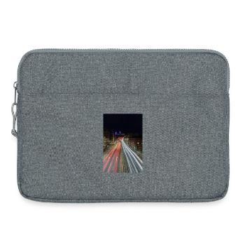 Light Trails leading up to Lincoln cathedral - Laptop bag 15" - heather grey - Front