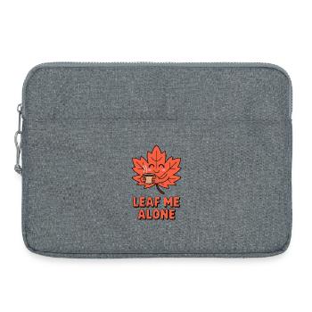 Leaf me Alone - T-Shirt drôle d’automne - Sacoche pour ordinateur portable 15 pouces - gris chiné - Devant