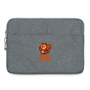 ich_bin_nicht_nur_Flausch_Ich_bin_vorrad_mit_Ch - Laptoptasche 15" - Grau meliert - Vorne